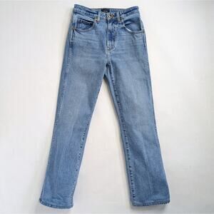 Khaite Jeans Vivian 26 Blue GUC High Rise Straight Leg Crop Medium Wash USA